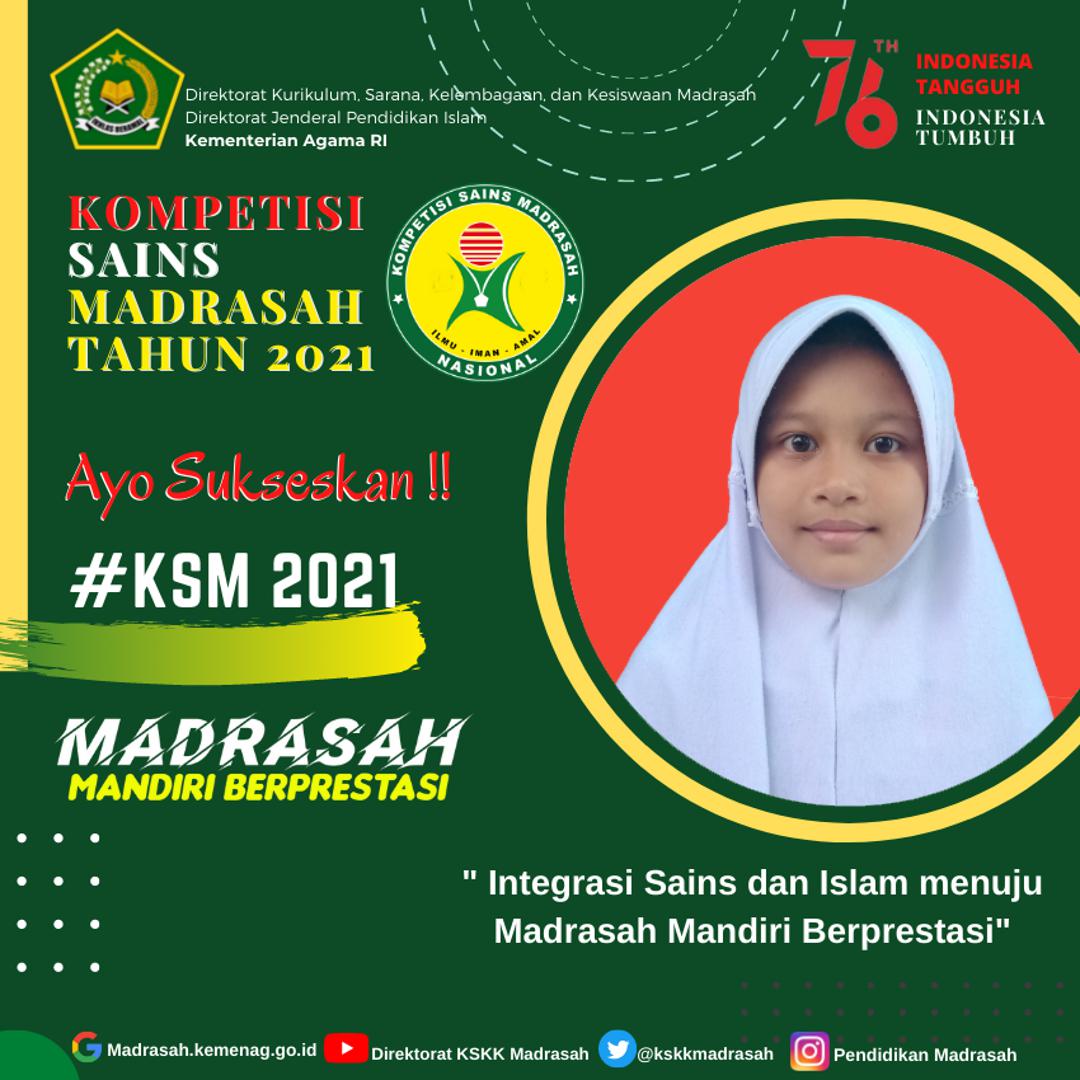 SISWA MIN 2 TERNATE JUARA 1 DALAM KOMPETISI SAINS MADRASAH ONLINE [KSMO] KE TINGKAT KAB/KOTA 2021